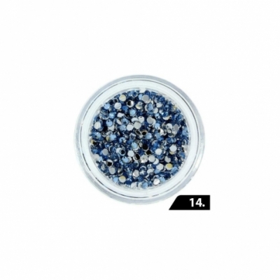 Blauwe strass steentjes 14 - 1,5MM